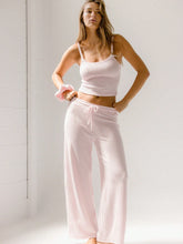 Aralina Drawstring Soft Pink Ribbed Plush Lounge Pants Success
